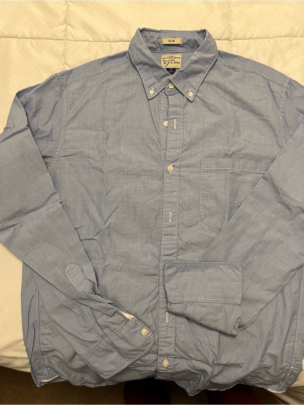 J. Crew Men’s Light Blue Button-Down Oxford Shirt